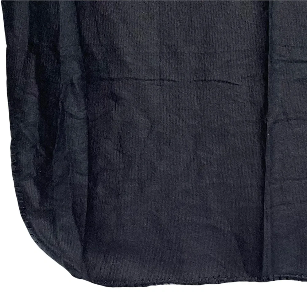 Snuggie-style Blanket with Sleeves Brushed Fleece Navy Blue with American Flag